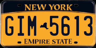 NY license plate GIM5613