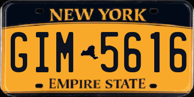 NY license plate GIM5616