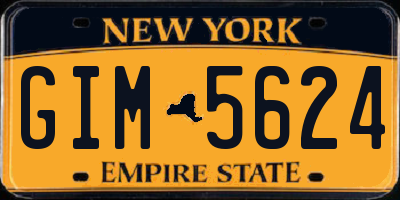 NY license plate GIM5624