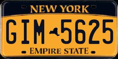 NY license plate GIM5625