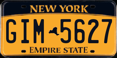 NY license plate GIM5627