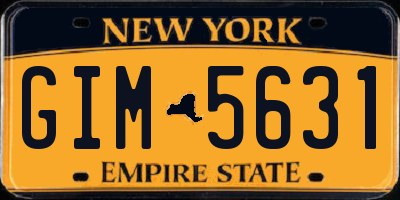 NY license plate GIM5631