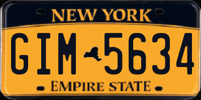 NY license plate GIM5634