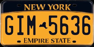 NY license plate GIM5636