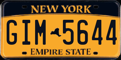 NY license plate GIM5644