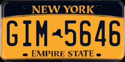 NY license plate GIM5646