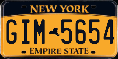 NY license plate GIM5654