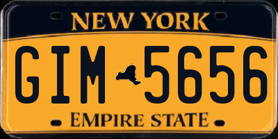 NY license plate GIM5656