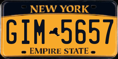 NY license plate GIM5657