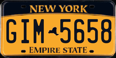 NY license plate GIM5658