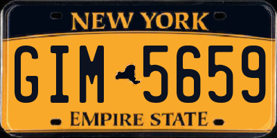 NY license plate GIM5659