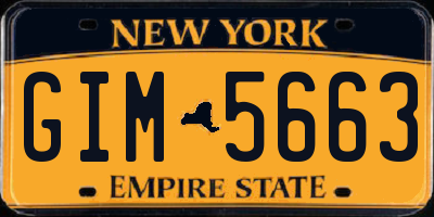 NY license plate GIM5663