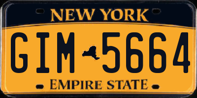 NY license plate GIM5664