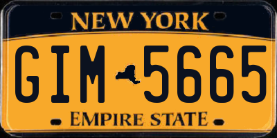 NY license plate GIM5665