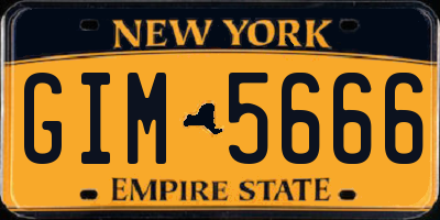 NY license plate GIM5666