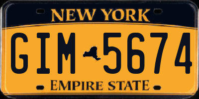 NY license plate GIM5674