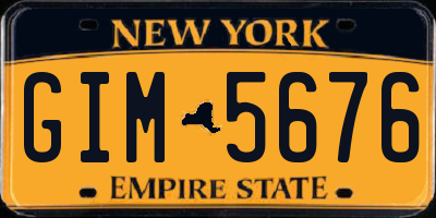 NY license plate GIM5676