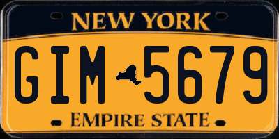 NY license plate GIM5679