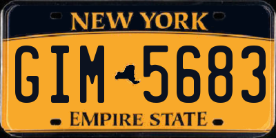 NY license plate GIM5683