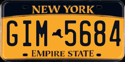 NY license plate GIM5684