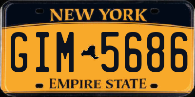 NY license plate GIM5686