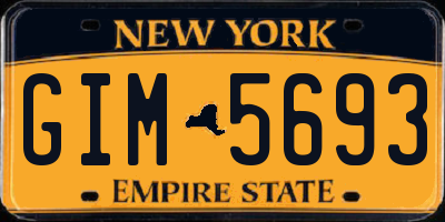 NY license plate GIM5693