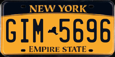 NY license plate GIM5696