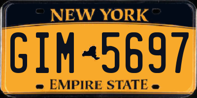 NY license plate GIM5697