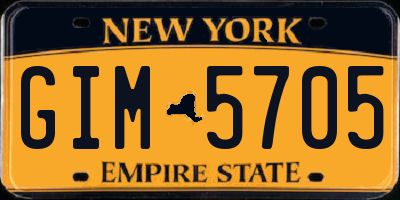 NY license plate GIM5705