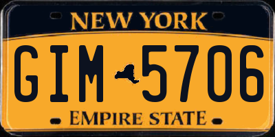 NY license plate GIM5706