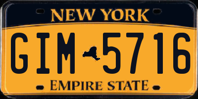 NY license plate GIM5716