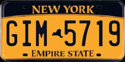 NY license plate GIM5719