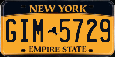 NY license plate GIM5729