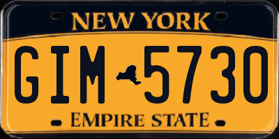 NY license plate GIM5730