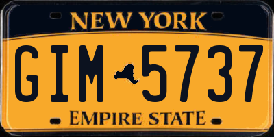 NY license plate GIM5737