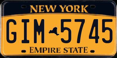 NY license plate GIM5745