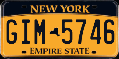 NY license plate GIM5746