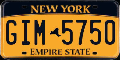 NY license plate GIM5750