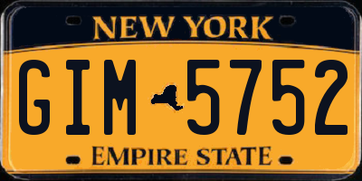 NY license plate GIM5752