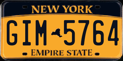 NY license plate GIM5764