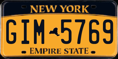 NY license plate GIM5769