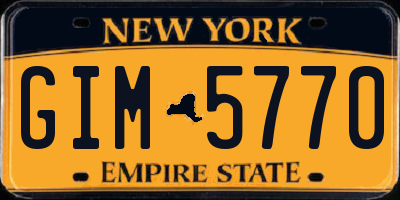 NY license plate GIM5770