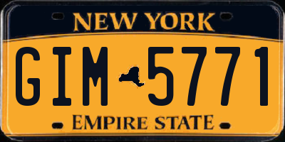 NY license plate GIM5771