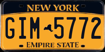 NY license plate GIM5772