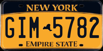 NY license plate GIM5782