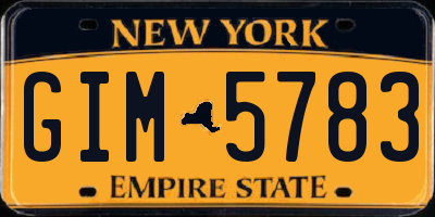 NY license plate GIM5783
