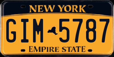 NY license plate GIM5787