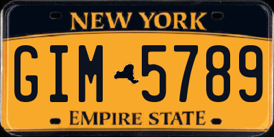 NY license plate GIM5789