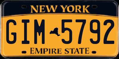 NY license plate GIM5792