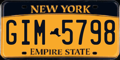 NY license plate GIM5798